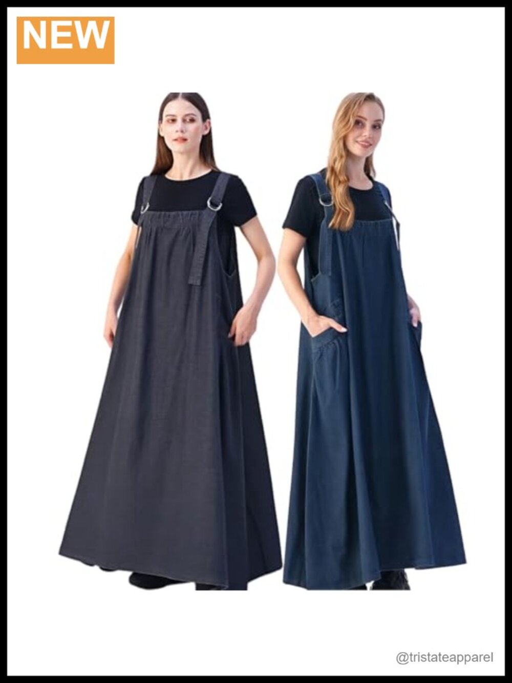 Women's Oversized Jumper Dress Cotton-Poly Denim Blend Bundle